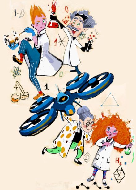 Учёная семейка и квадрокоптер