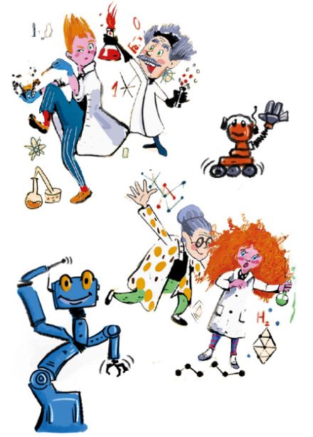 Учёная семейка и роботы